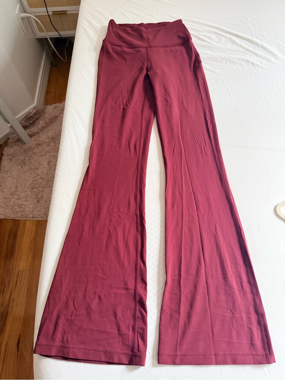 lululemon athletica Flared High-Rise Pants in Burgundy
